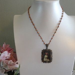 Vintage Photo Pendant Necklace